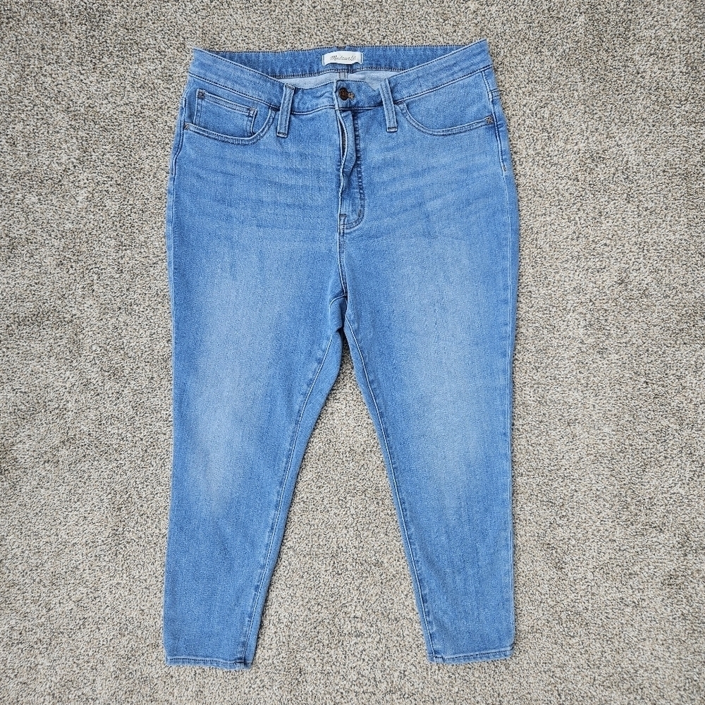 Madewell Curvy Roadtripper Jeggings in Sunbury Wash Stretch Jeans Women Size 32P